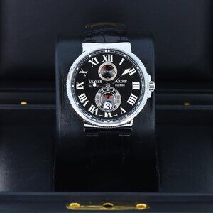Ulysse Nardin Maxi Marine Chronometer 43mm, Black Dial - Stainless Steel